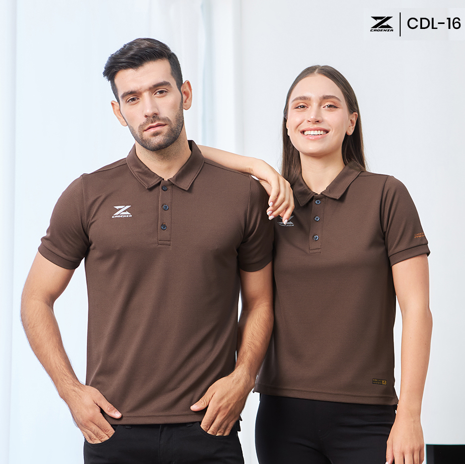 เสื้อโปโล สปอร์ต คาเด่นซ่า NEW CDL-16 PREMIUM POLO สีน้ำตาล
