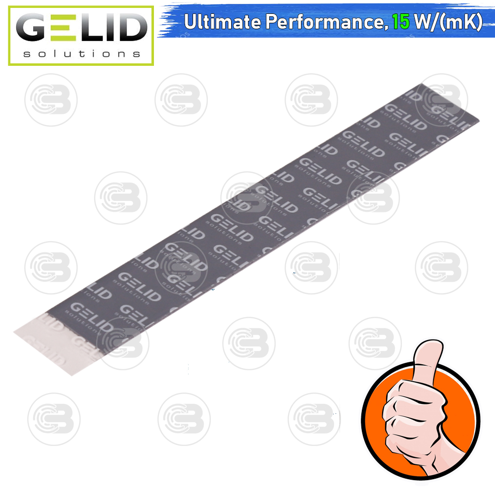 [CoolBlasterThai] GELID GP-ULTIMATE Thermal Pad (1 PCS) 120x20x0.5 mm./15.0 W/mK (TP-GP04-R-A)