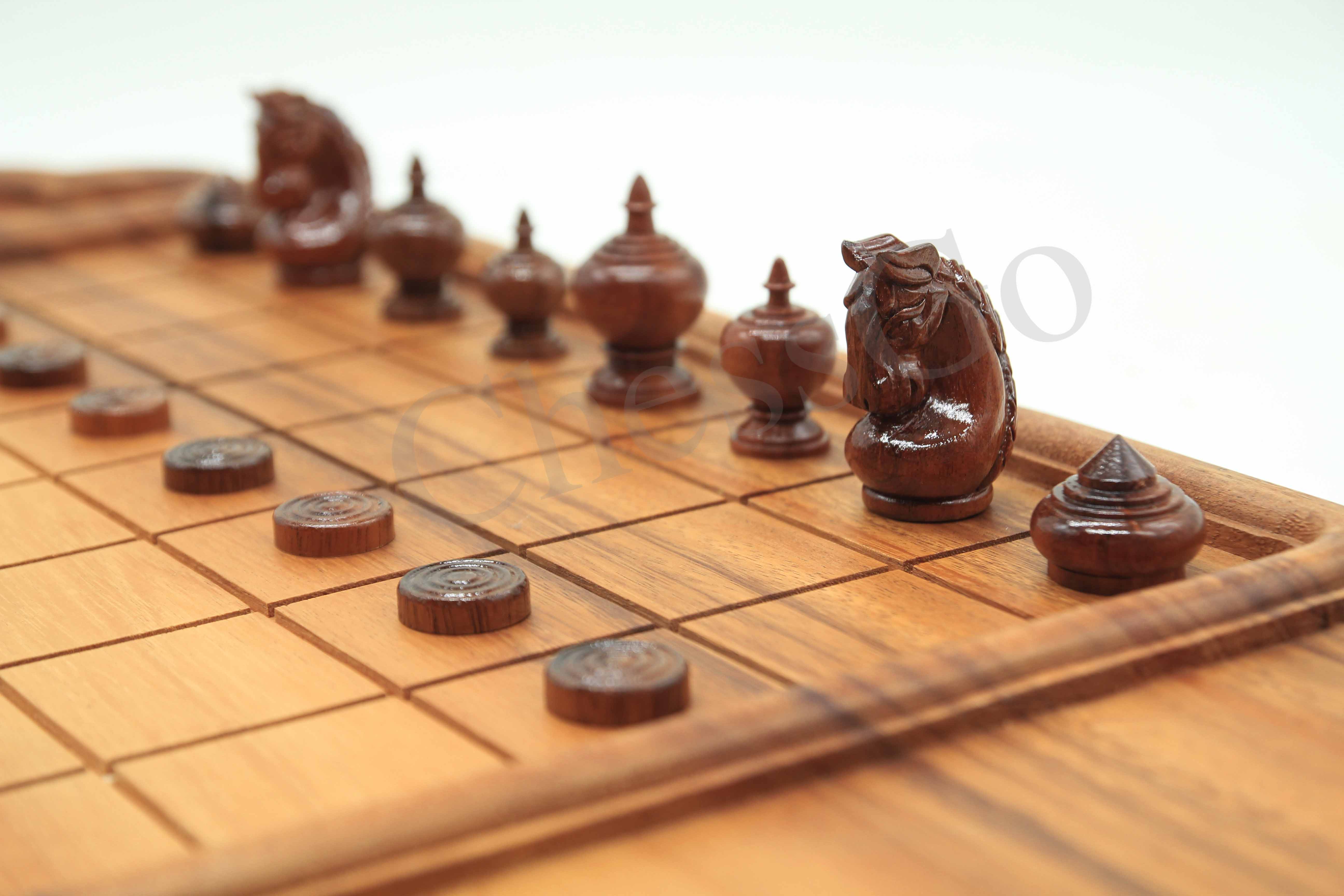 ชุดหมากรุกไทยไม้พฤกษ์A(ตัวไม้รุ่นหงส์มังกร)