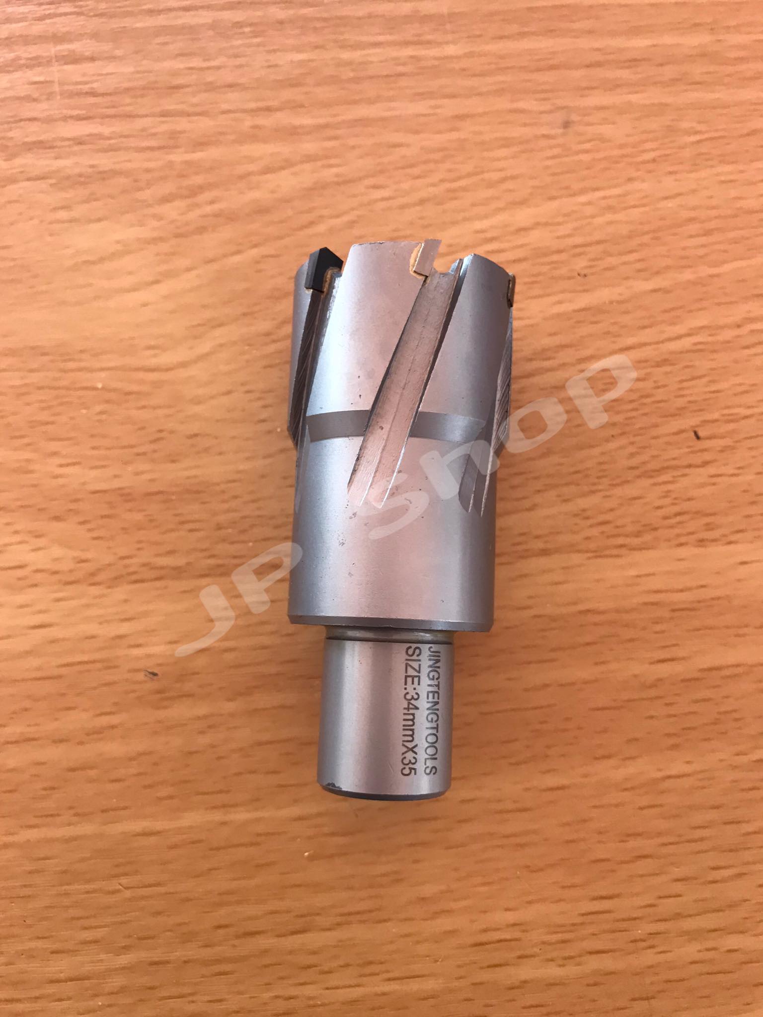 ดอกสว่านเจ็ทบอส แบบโฮลซอว์คาร์ไบสำหรับเจาะเหล็กหนา ด้วยสว่านแม่เหล็กไฟฟ้า ขนาด34*35 มม #3435