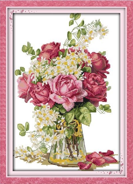 Rose Vase (ไม่พิมพ์/พิมพ์ลาย)