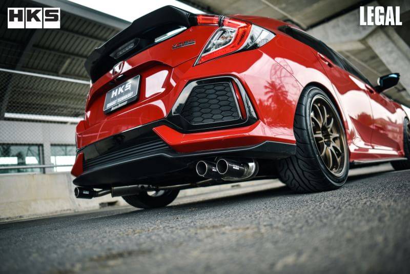 ชุดท่อ HKS รุ่น LEGAL ปลายคาร์บอน สำหรับ FK