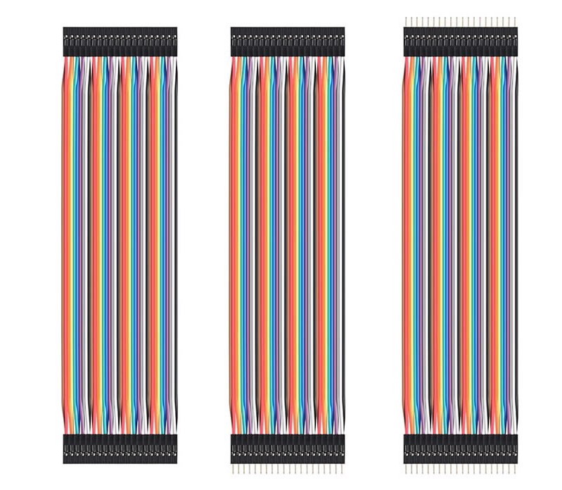 สายไฟและปลั๊กเชื่อมต่อ Connector Dupont หัว-ท้าย: 30cm. แบ่งขายเป็นเส้น (ราคาบาท/เส้น คละสี)