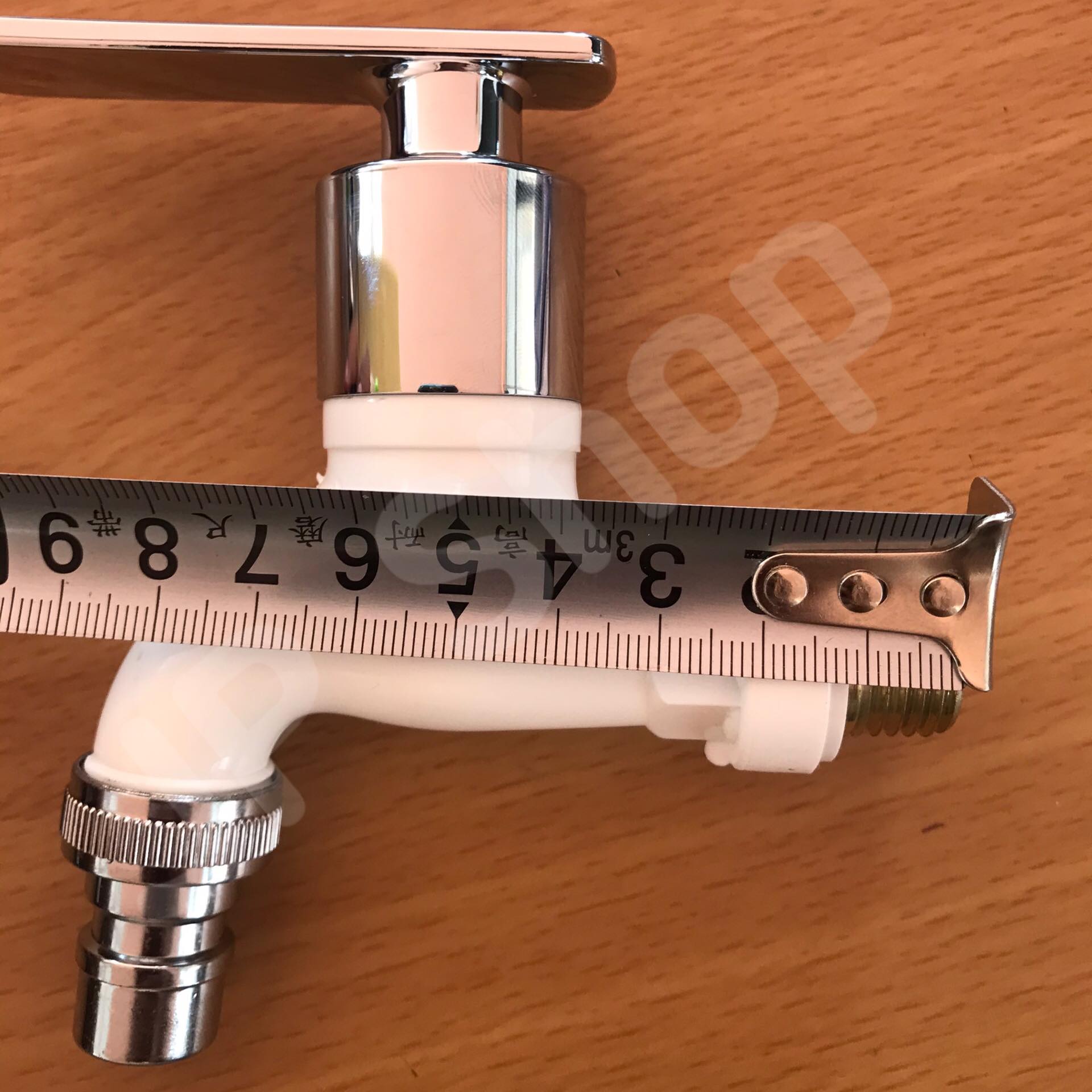 ก๊อกน้ำ 4 หุน พลาสติกABS เกลียวNPTชุบทองเหลือง คละสี #12345