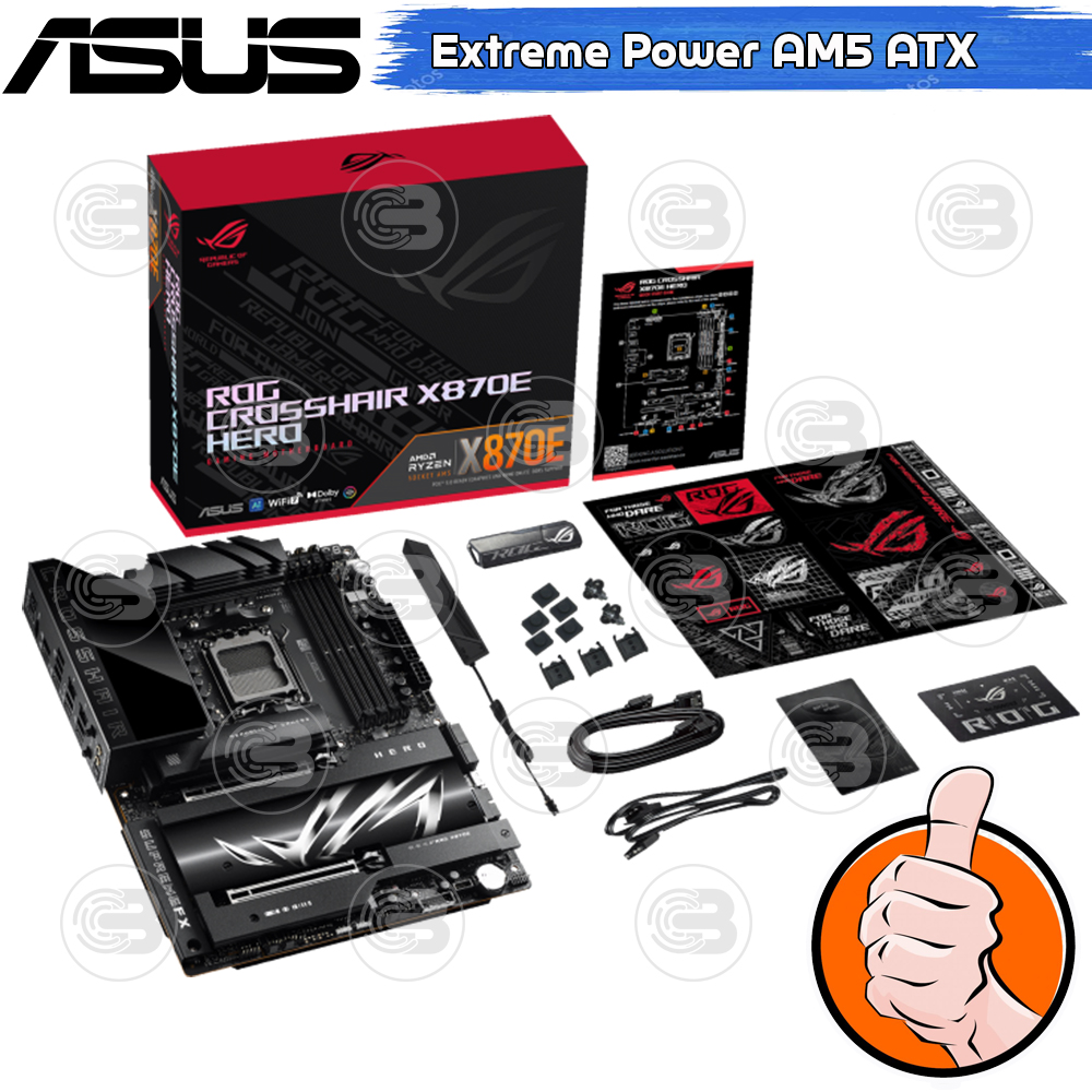 [CoolBlasterThai] ASUS MAINBOARD ROG CROSSHAIR X870E HERO AMD SOCKET AM5 DDR5 ATX ประกัน 3 ปี