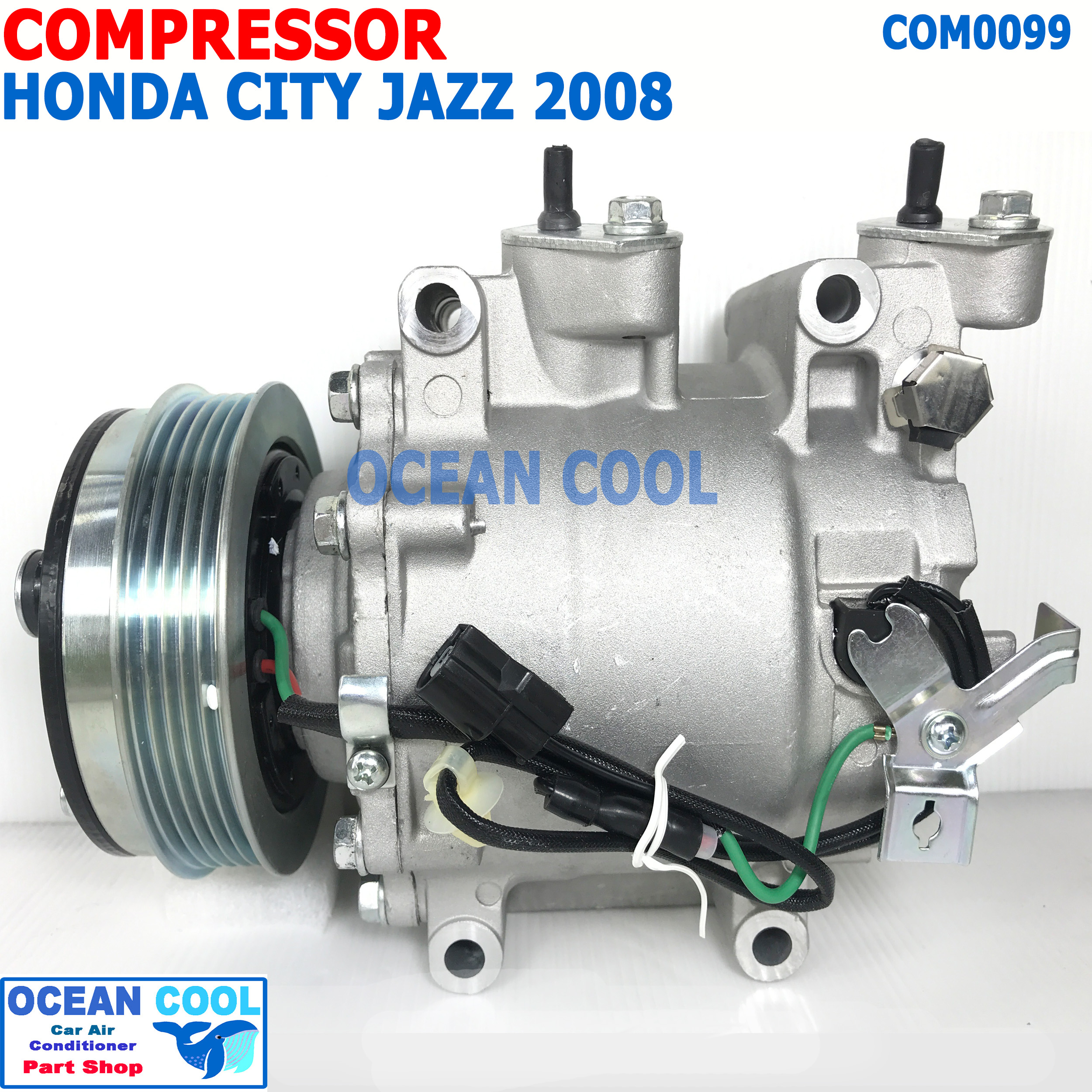 คอมเพลสเซอร์ ฮอนด้า ซิตี้ แจ๊ส 2008 - 2012 COM0099 Compressor For HONDA CITY JAZZ GE 2008 - 2012 1.5 2009 2010 2011 คอมแอร์ คอม คอมเพสเซอร์ อะไหล่แอร์ ซิตี๊ เเจ๊ส