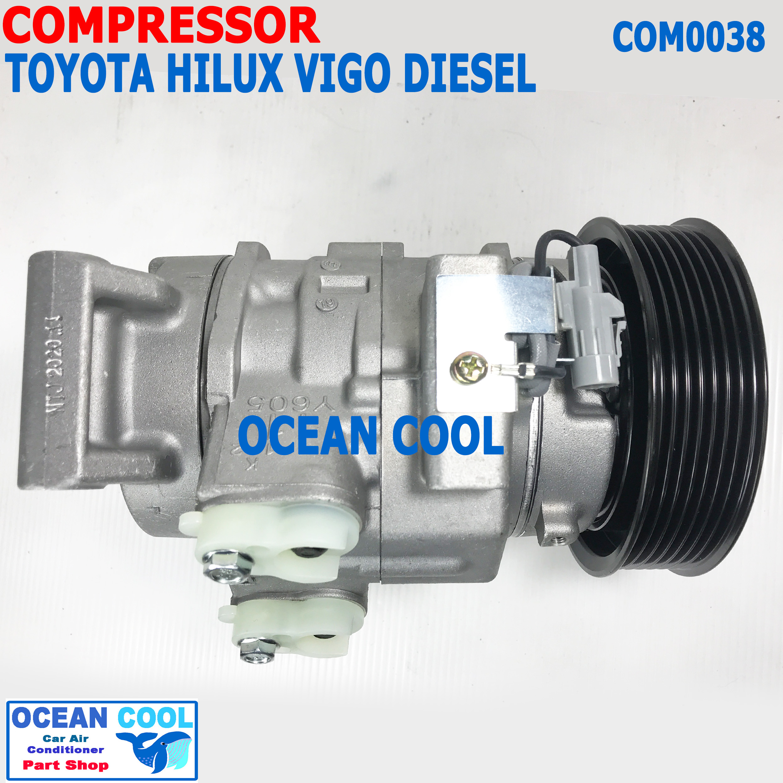 คอมเพรสเซอร์ วีโก้ ดีเซล 2003 - 2014 COM0038 โตโยต้า 10S11C คอมแอร์รถยนต์ คอมแอร์ คอมเพลสเซอร์ Compressor toyota vigo 2004 2005 2006 2007 2008 2009 2010 2011 2012 2013