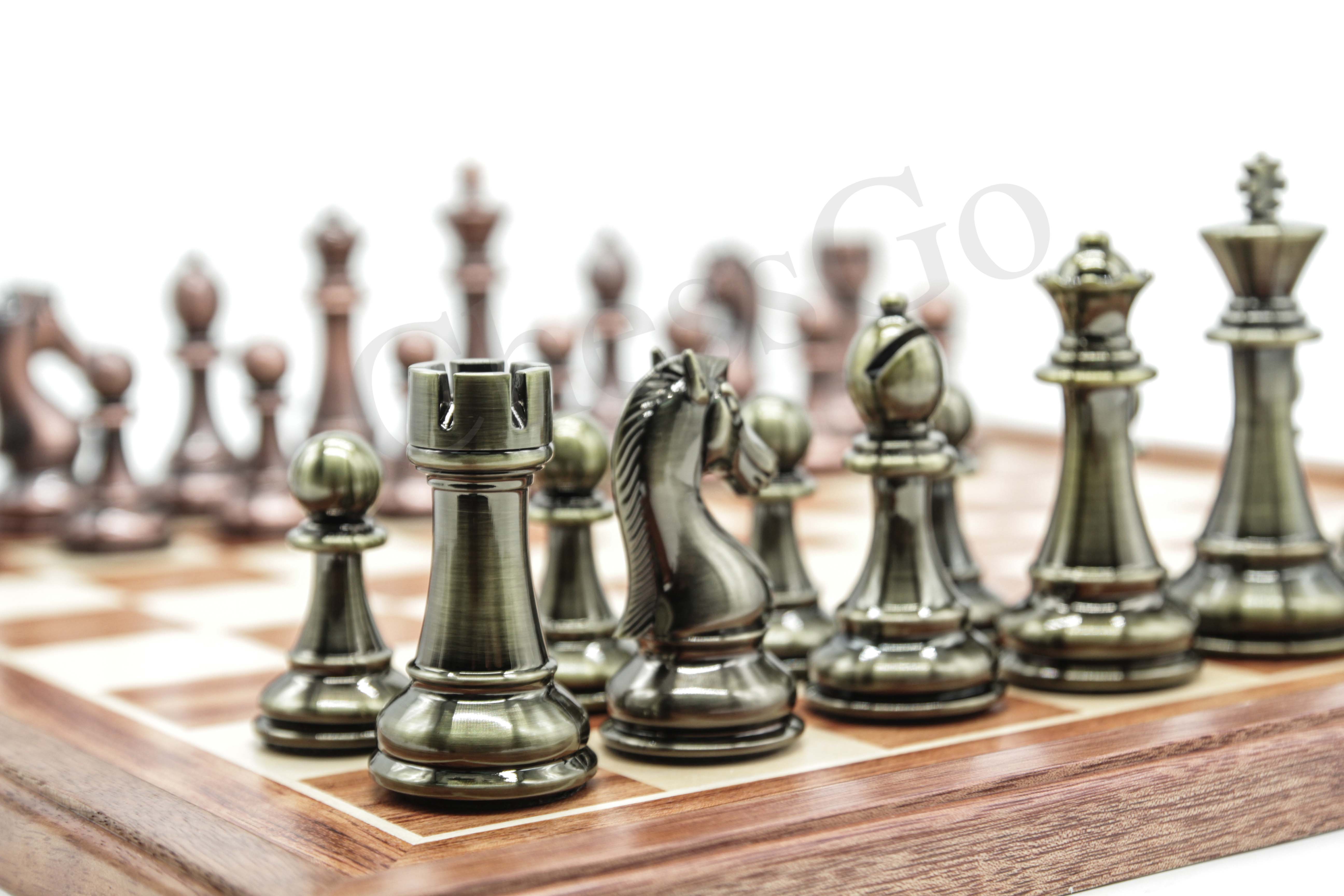 ชุดหมากรุกสากลไม้2(ตัวmetal)8