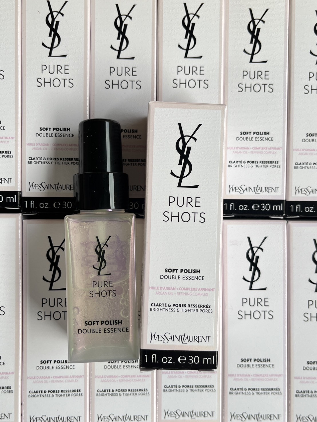 YSL Pure Shots Polish Double Essence 30ml. สูตรใหม่ เซรั่มสำหรับความกระจ่างสว่างใส