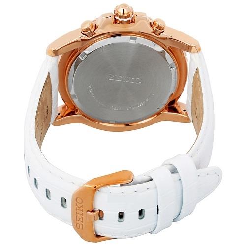 SEIKO นาฬิกาข้อมือ The Lord Alarm Chronograph Men's Watch รุ่น SNAE12P1 (สีขาว)