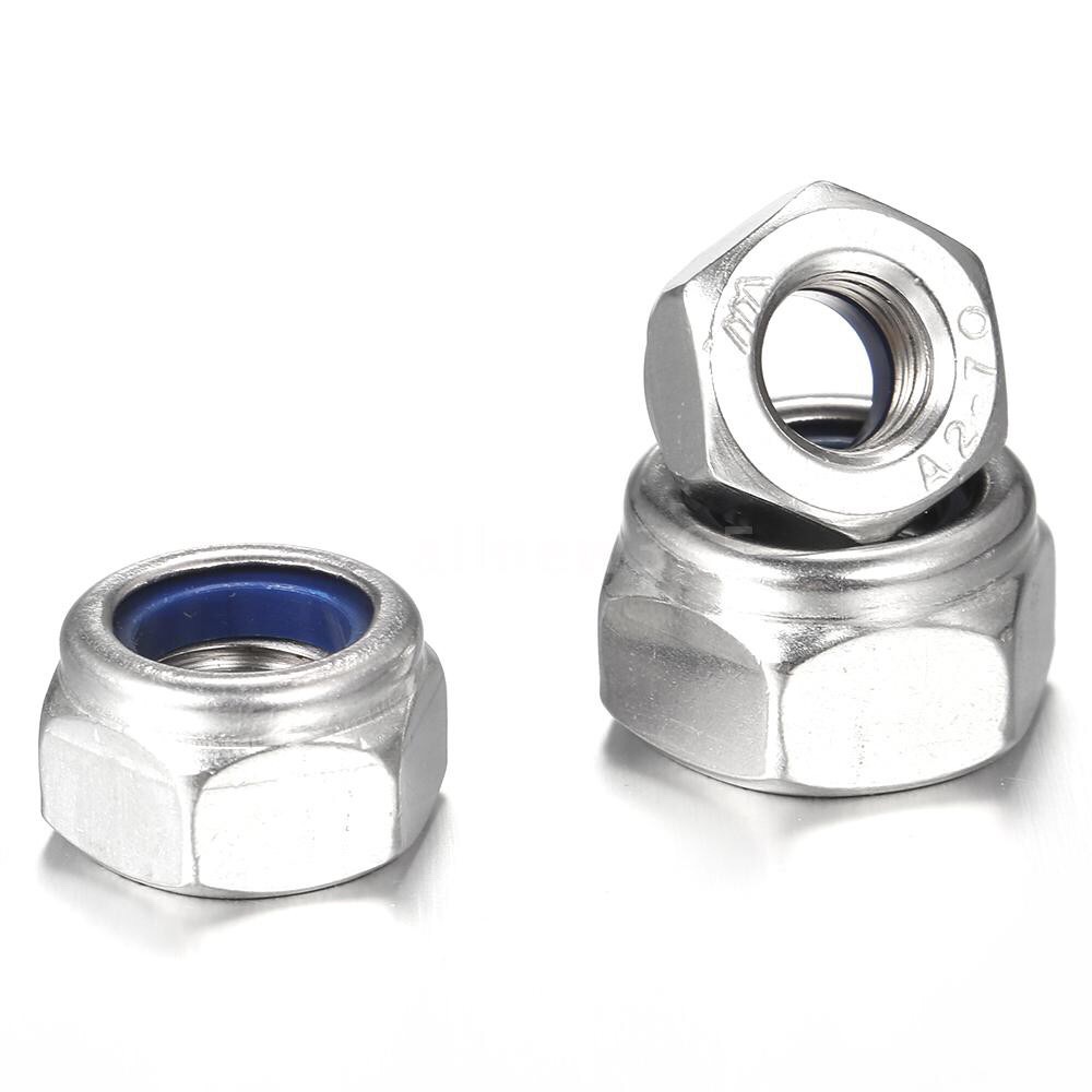 M5x0.8mm Stainless Steel Nylon Lock Hex Nut