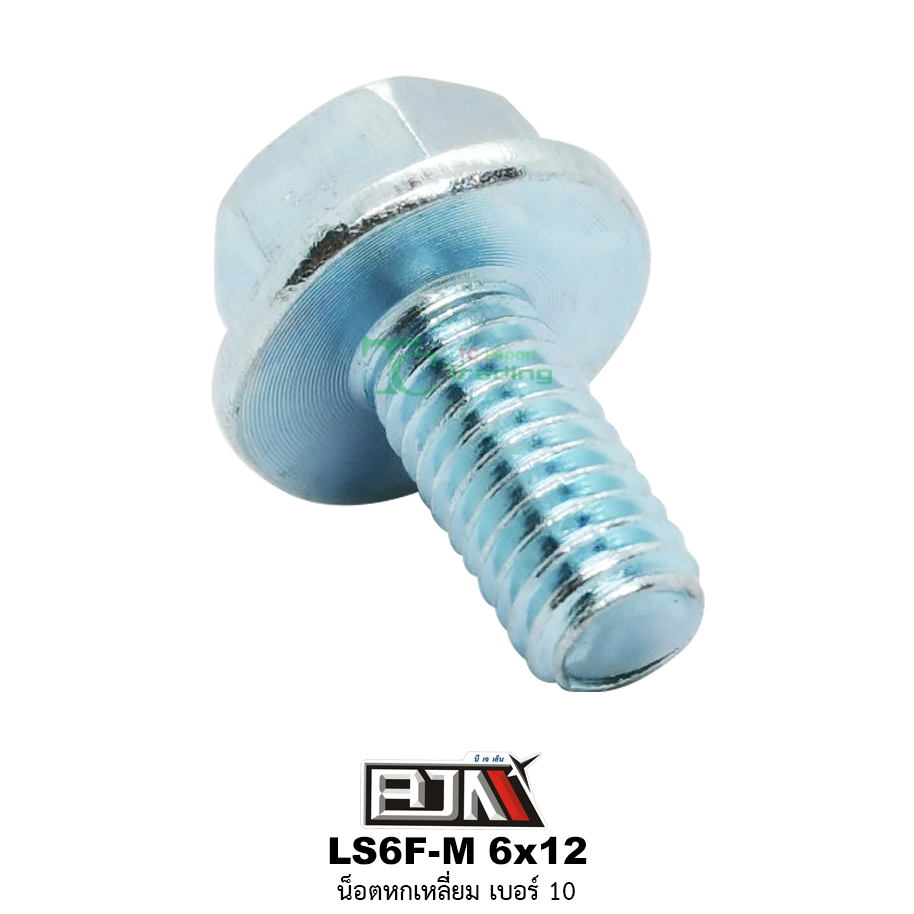 LS6F-M 6x12 น็อตหกเหลี่ยมเบอร์ 10 ( 1 ถุงมี 50 ตัว )