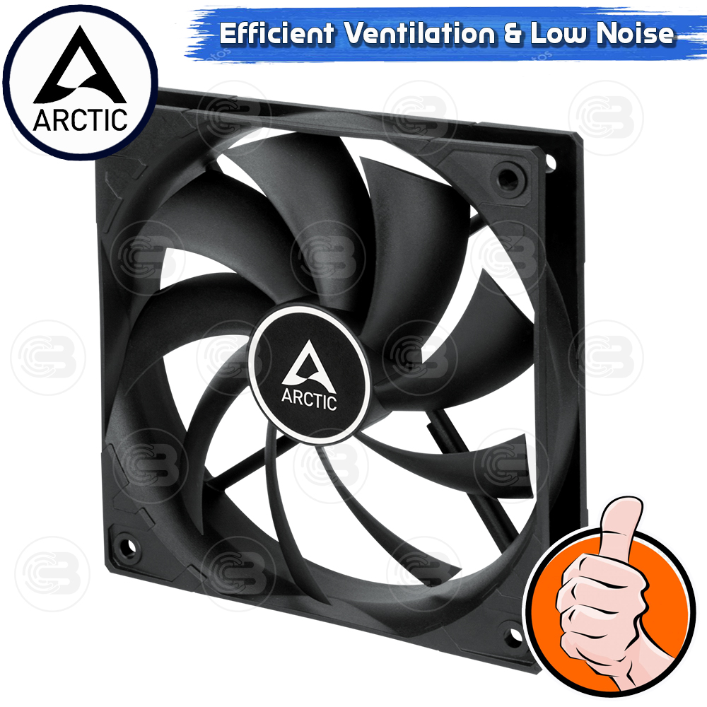 [CoolBlasterThai] ARCTIC F12 BLACK (size 120 mm.) X5 Value Pack PC Fan Case ประกัน 6 ปี