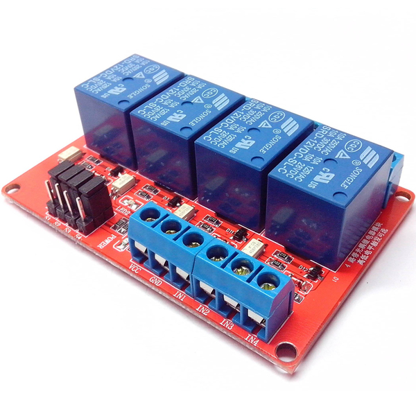 บอร์ด Relay 4 ช่อง 12V Relay Module 12V 4 Channel isolation High And Low Trigger 250V/10A