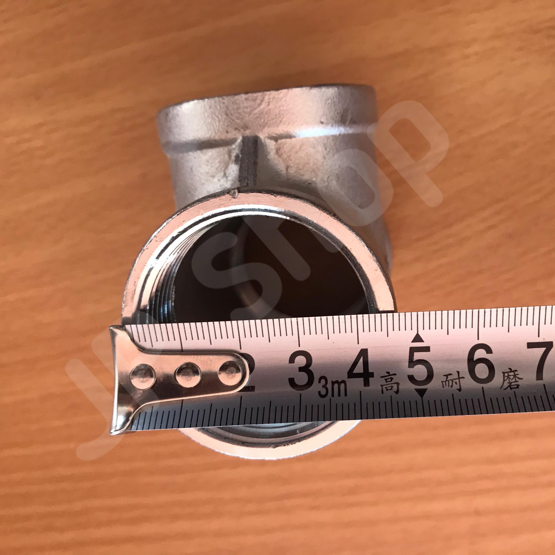 ข้อต่อสามทางสแตนเลส 304 ขนาด 1 1/4 นิ้ว (นิ้ว 2) Stainless Steel Tee 304, 1 1/4" Female Thread (Tee F/F/F) #2852