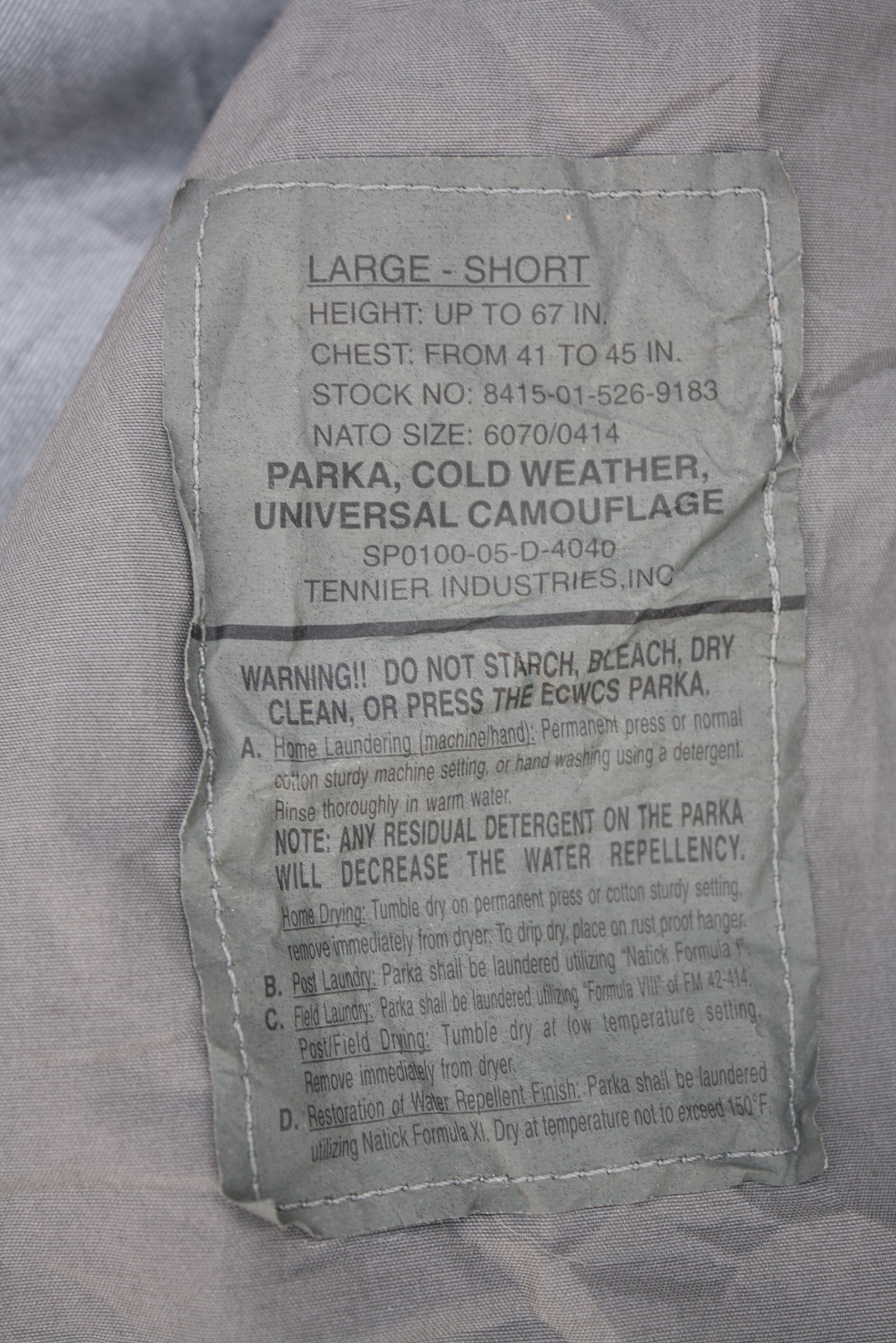 เสื้อกันฝน กันลมกันหนาวทางทหารสหรัฐ