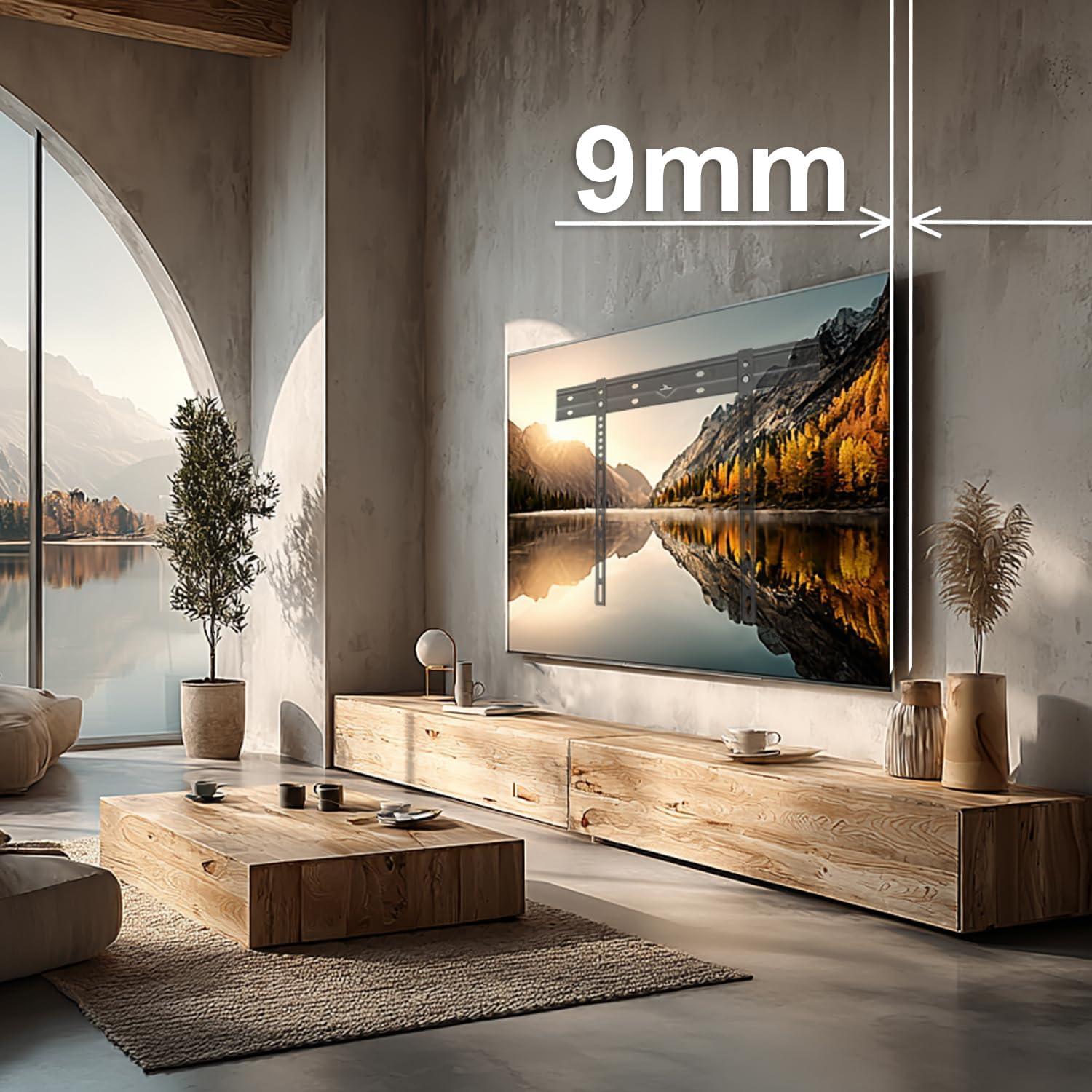 Zeno HF60 ขาแขวนทีวี 40"-80" แบบ Ultra-Slim Fixed TV Wall Mounts, Max VESA 600x400 mm., Weight Capacity 50 kg.