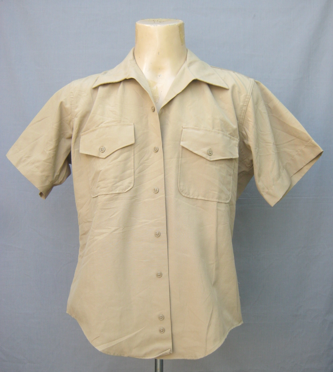 ขายแล้ว Khaki Military Uniform Shirt เสื้อสีกากี ทหาร