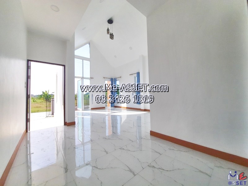 ขายบ้านเดี่ยวสไตล์นอร์ดิก ย่าน เลียบคลองชลประทาน ทุ่งบัว กำแพงแสน นครปฐม : ใกล้มหาวิทยาลัยเกษตรศาสตร์ กำแพงแสน : 1 ชั้น 54.4 ตร.วา