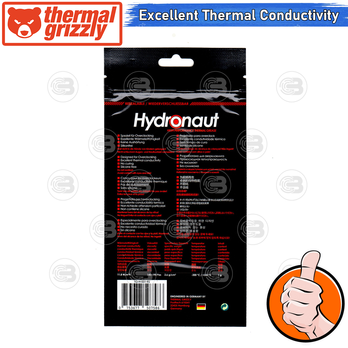 [CoolBlasterThai] Thermal Grizzly Hydronaut 1g.Thermal compound
