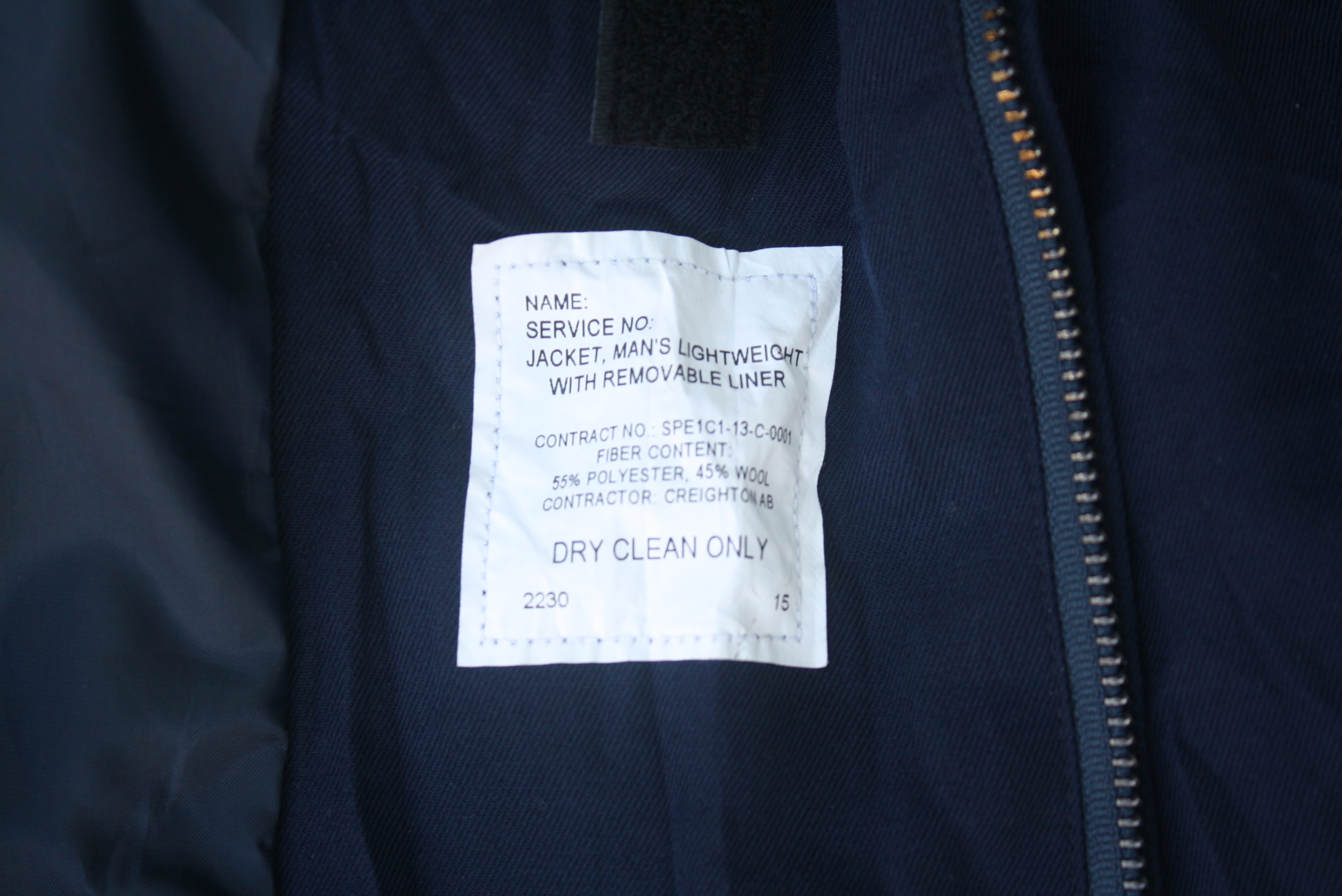 JACKET, MAN'S LIGHTWEIGHT USAF