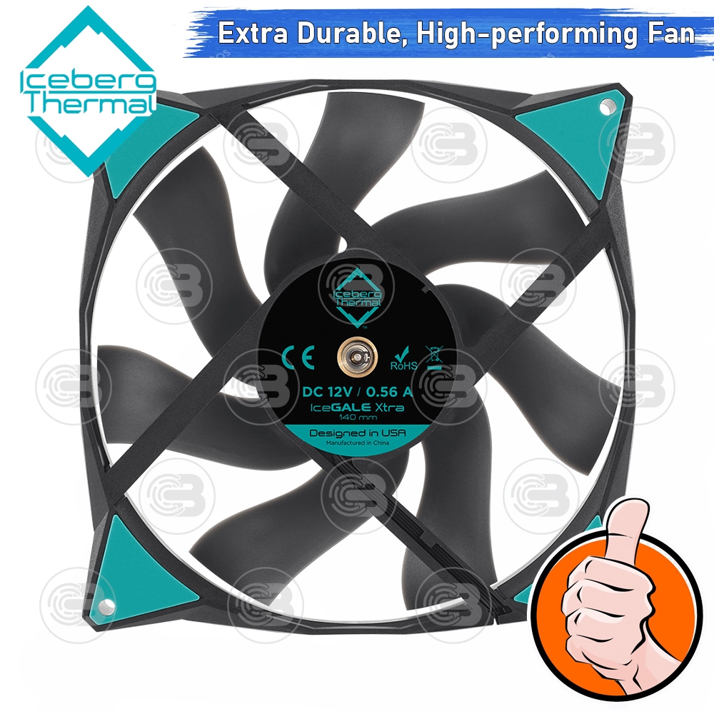 [CoolBlasterThai] Iceberg Thermal IceGALE Xtra 140 Black Fan Case (size 140 mm.) X2 Value Pack ประกัน 6 ปี