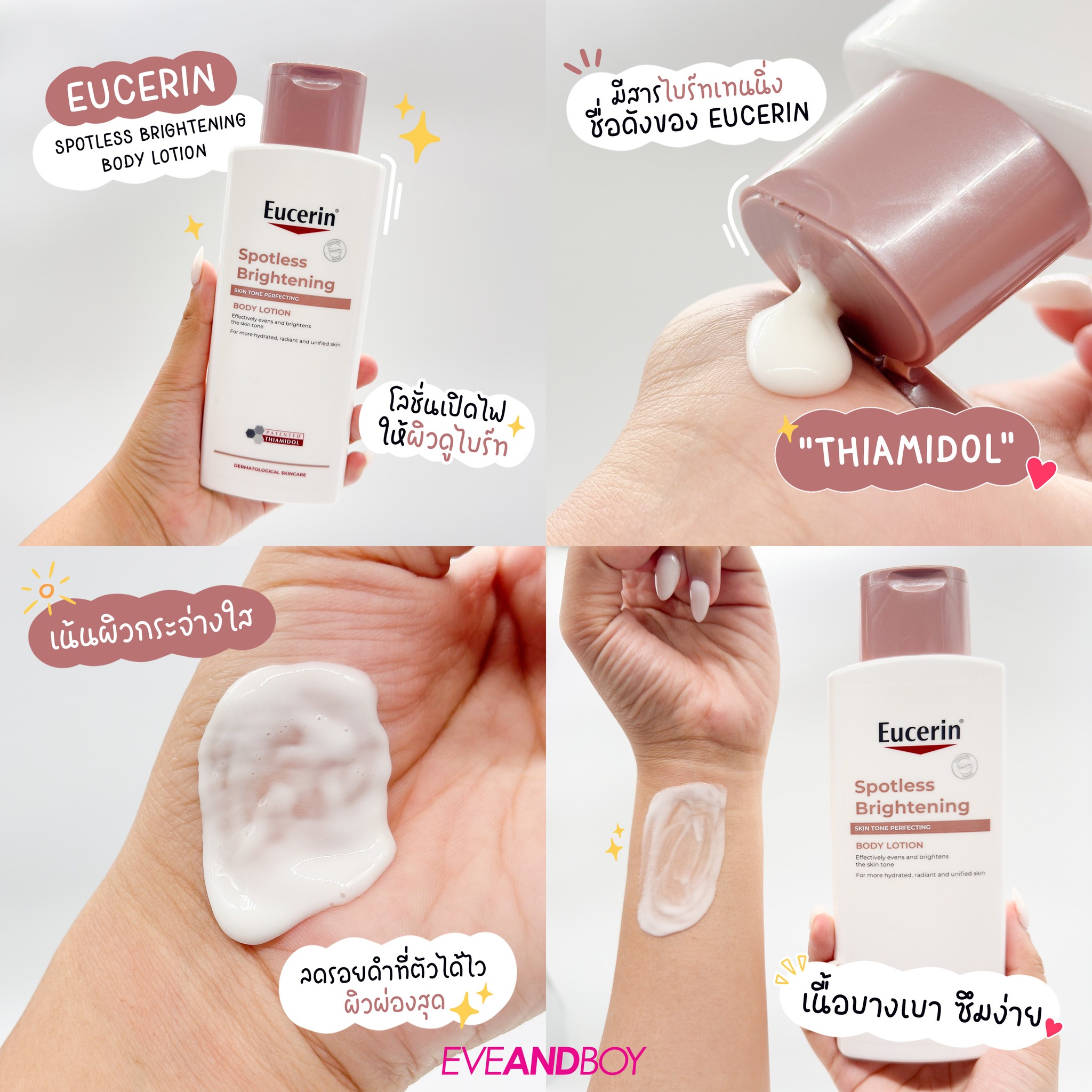 Eucerin Spotless Brightening Skin Tone Perfecting Body Lotion 250ml. โลชั่นยูเซอรีน (1ขวด)