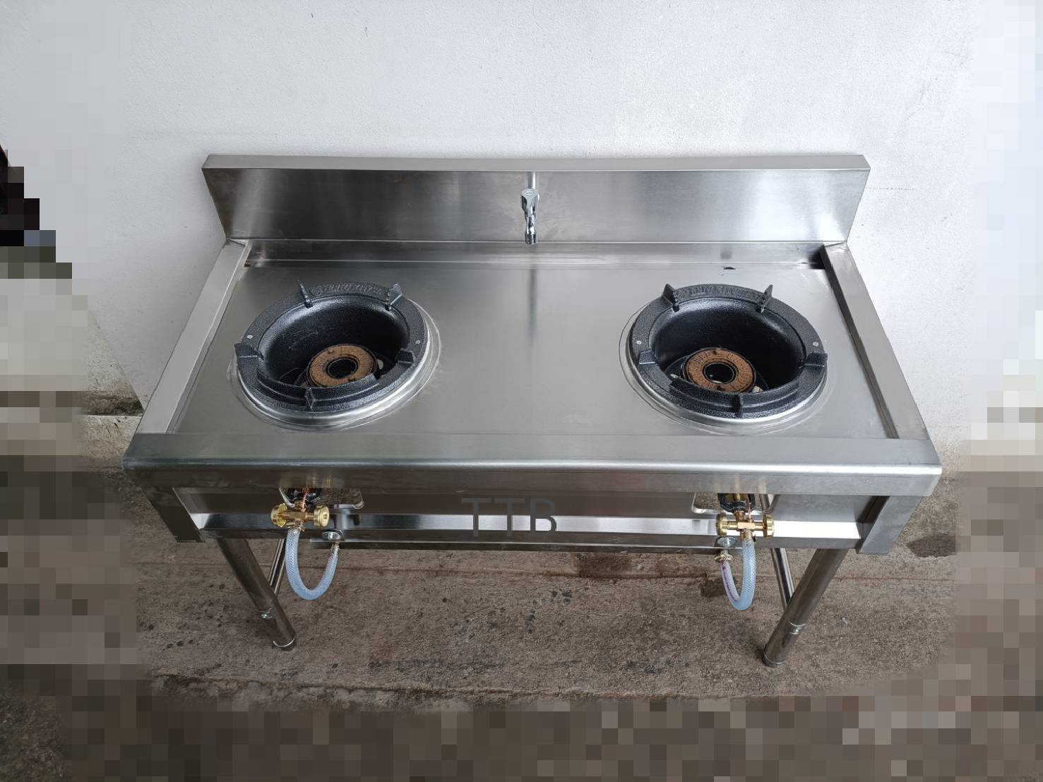 เตาไทยสแตนเลสแบบ 2 หัว KB8 รุ่น : ER-126080N