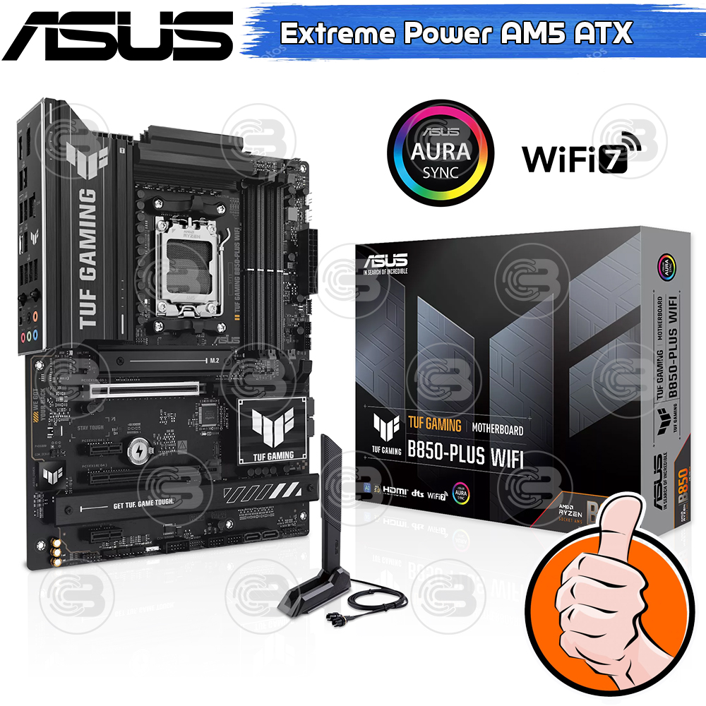 [CoolBlasterThai] ASUS MAINBOARD TUF GAMING B850-PLUS WIFI AMD SOCKET AM5 DDR5 M-ATX ประกัน 3 ปี