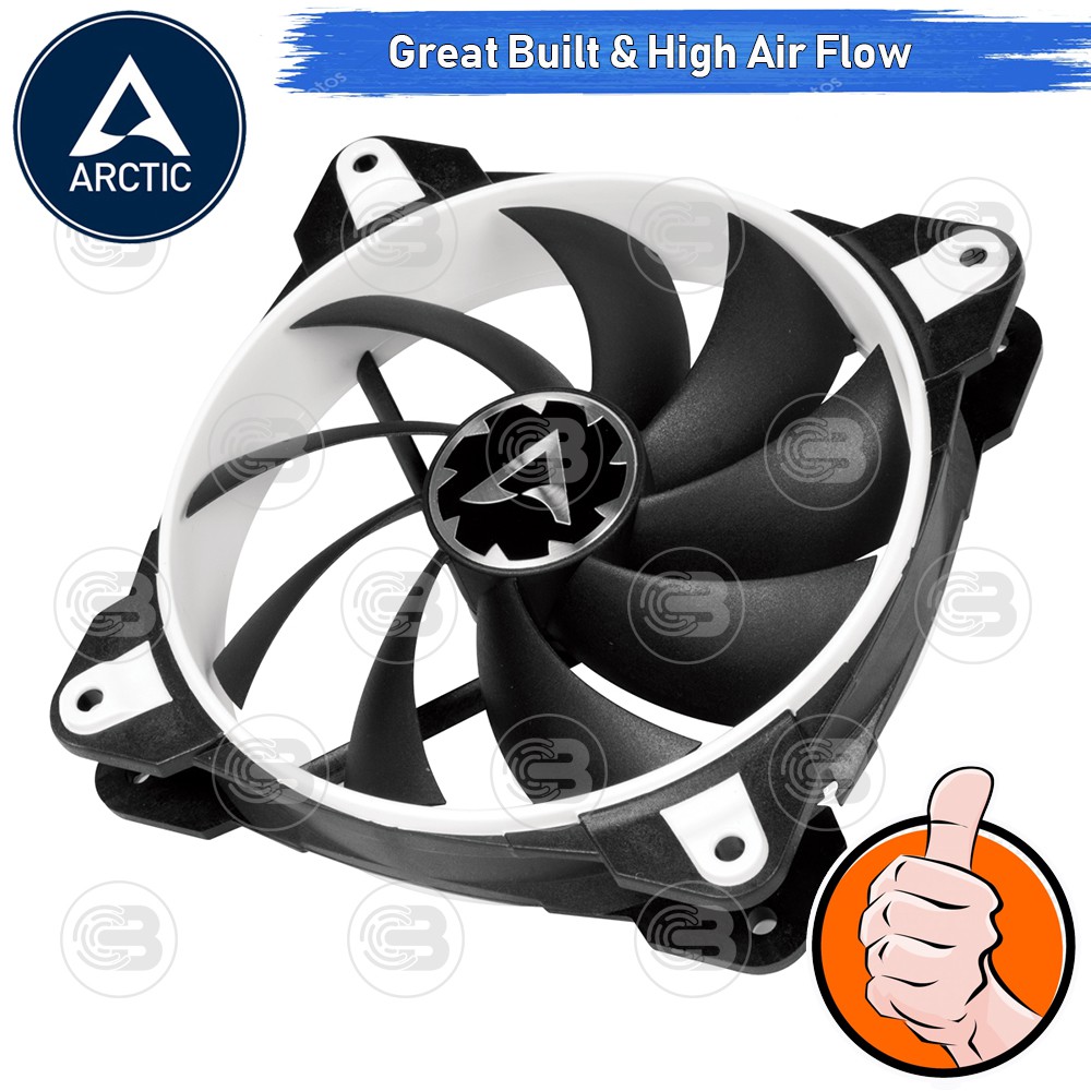 [CoolBlasterThai] ARCTIC BioniX F120 Black-White Gaming Fan with PWM PST (size 120 mm.) PC Fan Case ประกัน 10 ปี