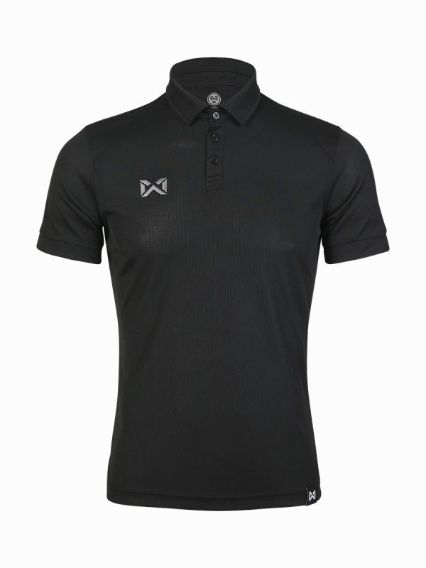 Warrix Vaffle Polo Shirt รหัส WA-222PLACL34 เสื้อโปโล วอริกซ์ แขนสั่น สีดำ AA