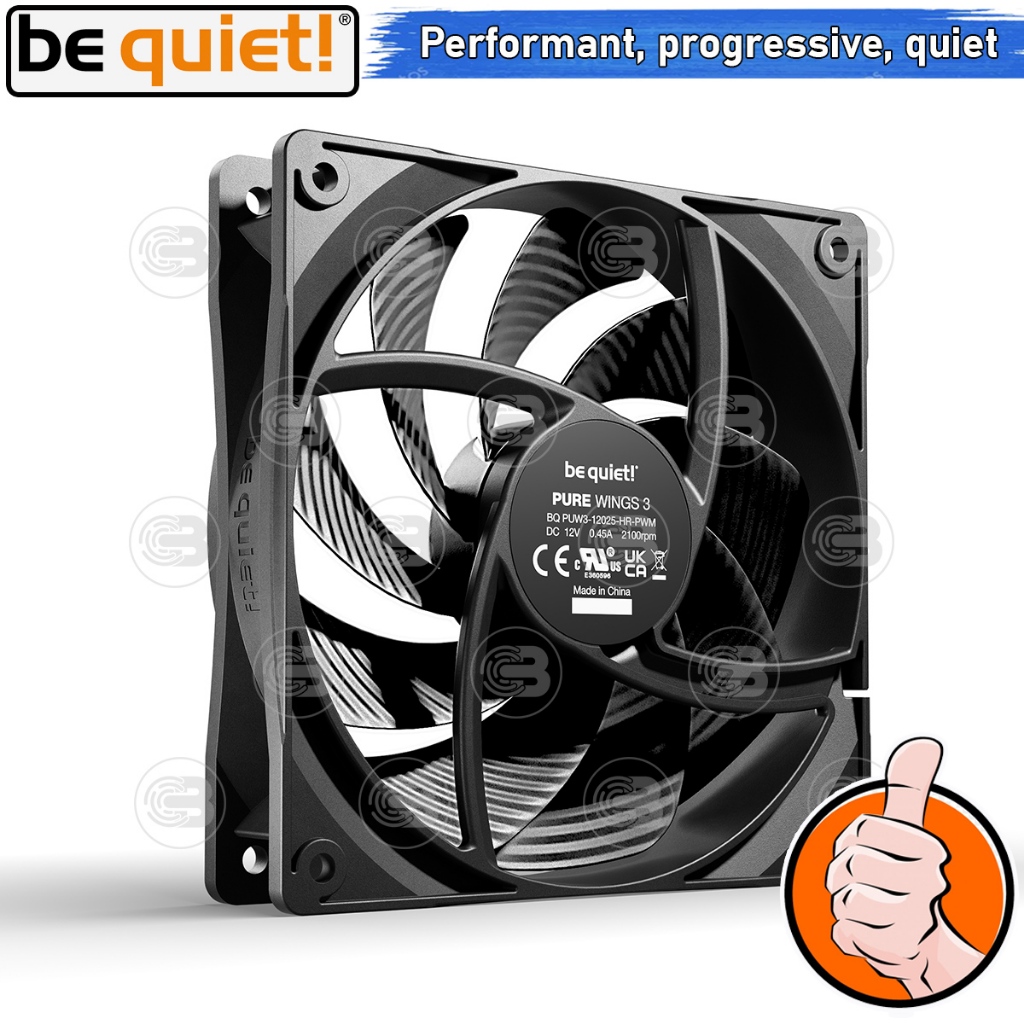 [CoolBlasterThai] Be Quiet Pure Wings 3 120 PWM high-speed PC Fan Case (BL106) ประกัน 3 ปี