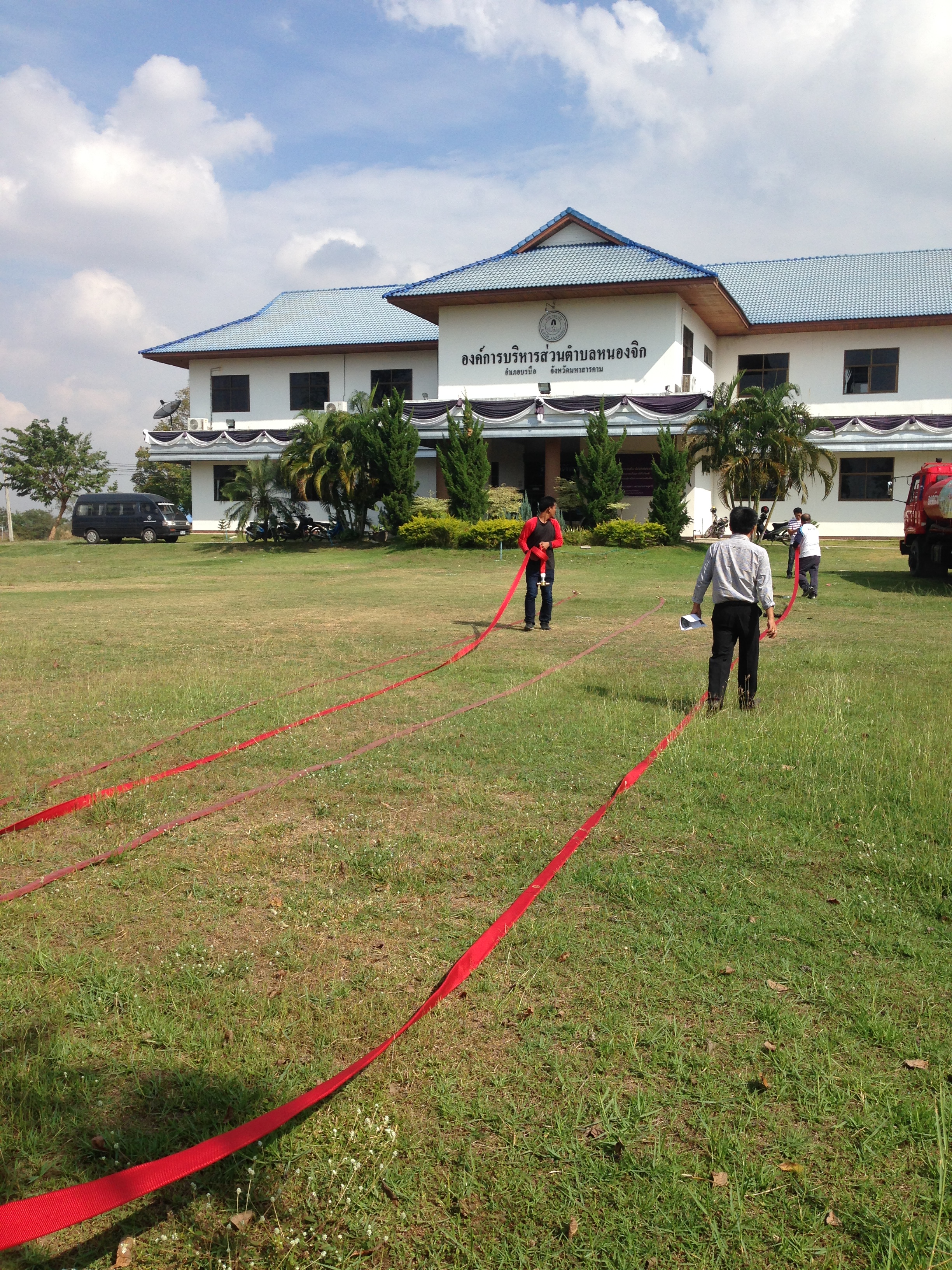 สายส่งน้ำดับเพลิงชนิดผ้าใบ อาบใยสังเคราะห์