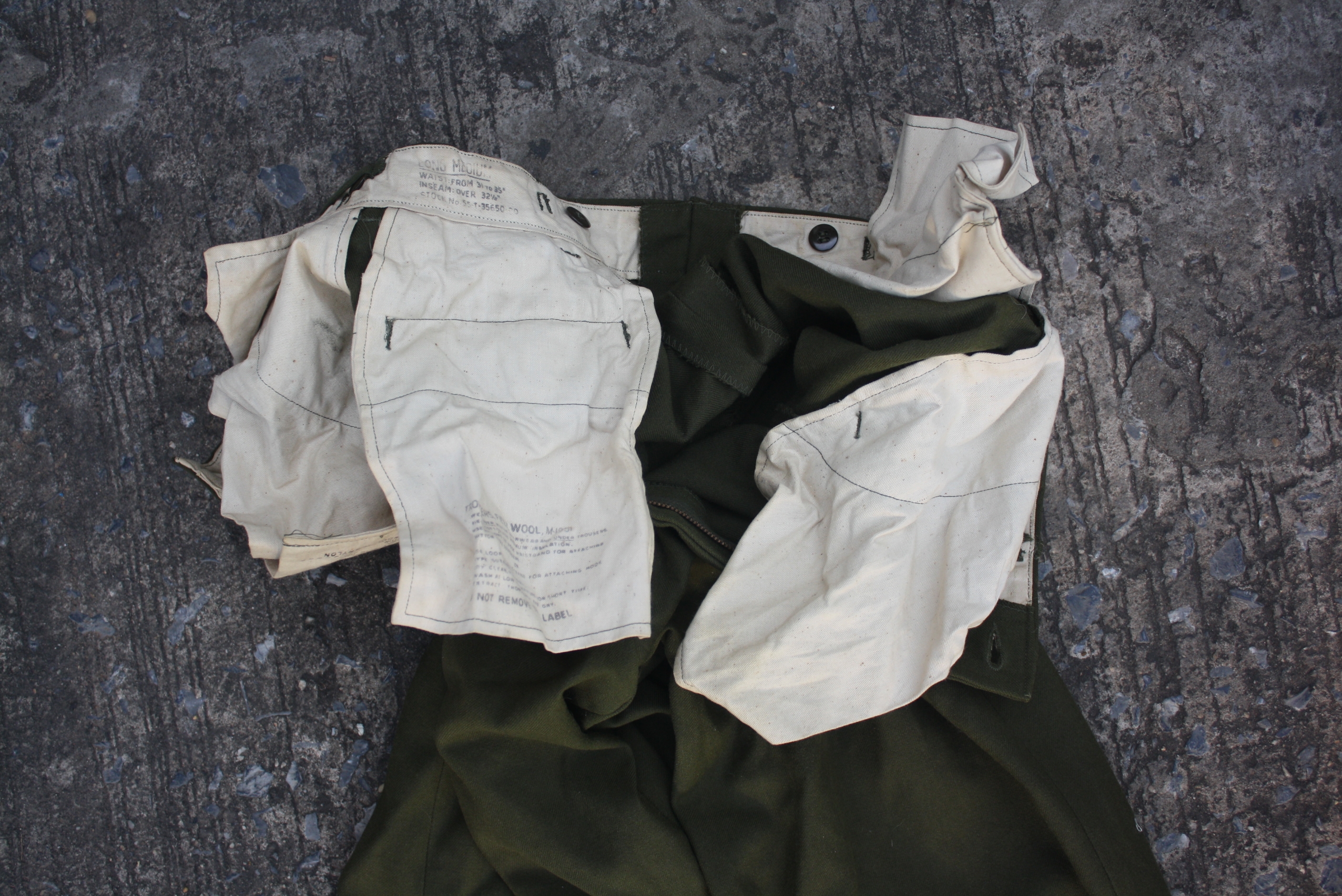 ขายแล้ว กางเกงทหารสหรัฐ M51wool 1952