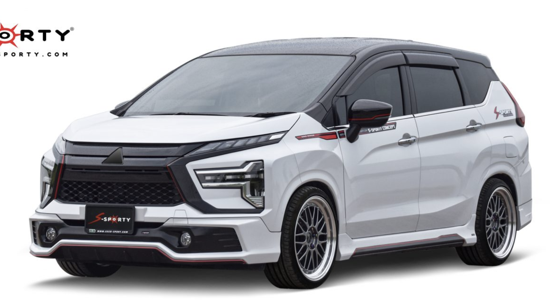 ชุดแต่ง ชุดสเกิร์ต Mitsubishi Xpander Hev 2022-2025 รุ่น S-Sporty