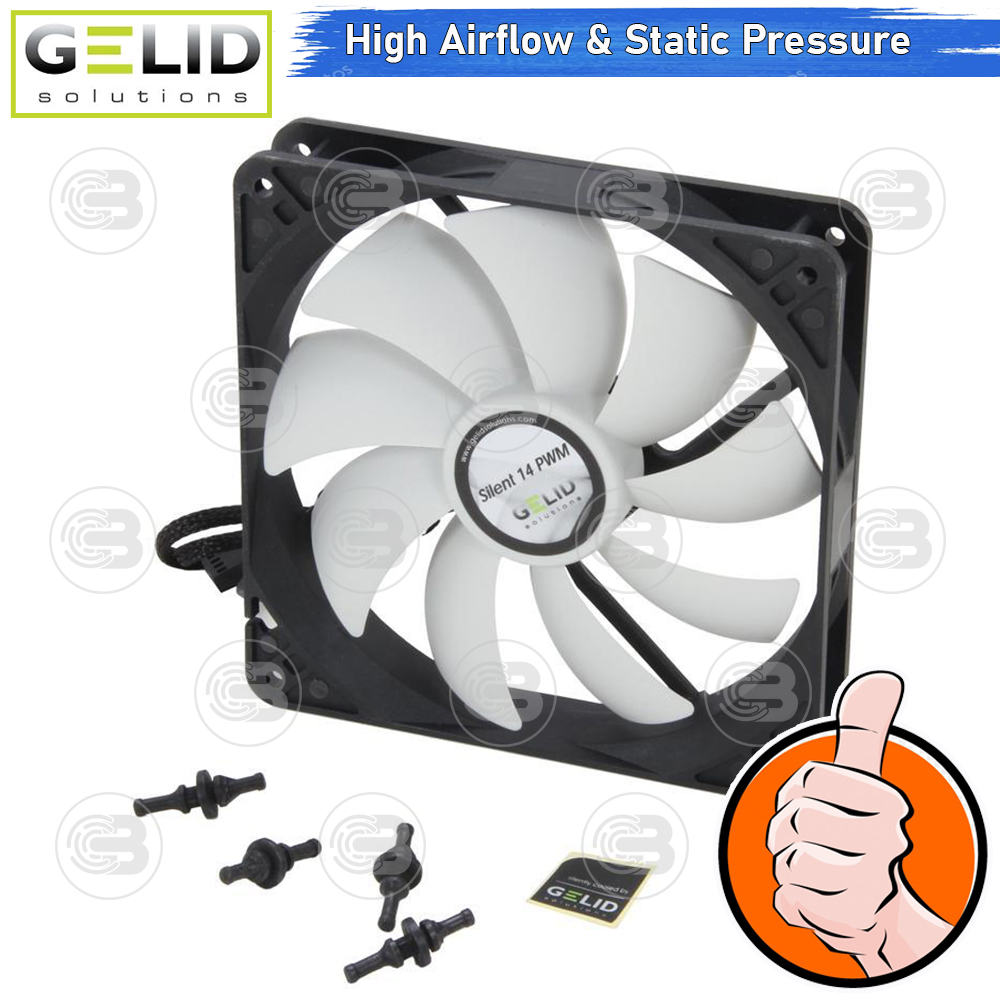 [CoolBlasterThai] GELID Silent 14 PWM PC Fan Case size 140 mm. ประกัน 3 ปี (FN-PX14-12)