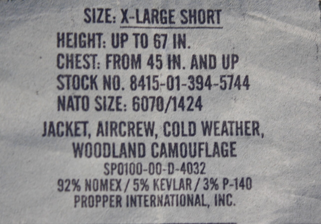 เสื้อทหารสหรัฐ jacket aircrew cold weather