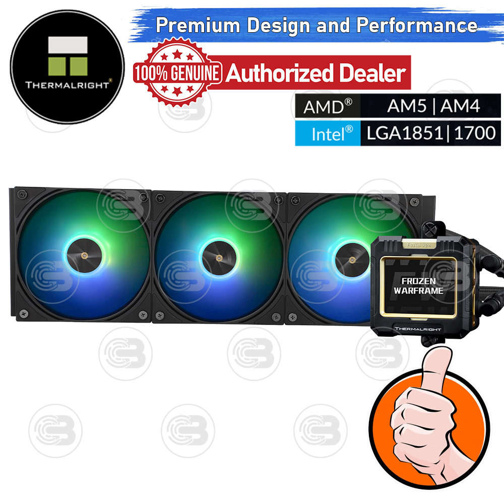 [CoolBlasterThai] Thermalright FROZEN WARFRAME 360 BLACK ARGB AIO Liquid CPU Cooler (AM5/LGA1851 Ready) ประกัน 5 ปี