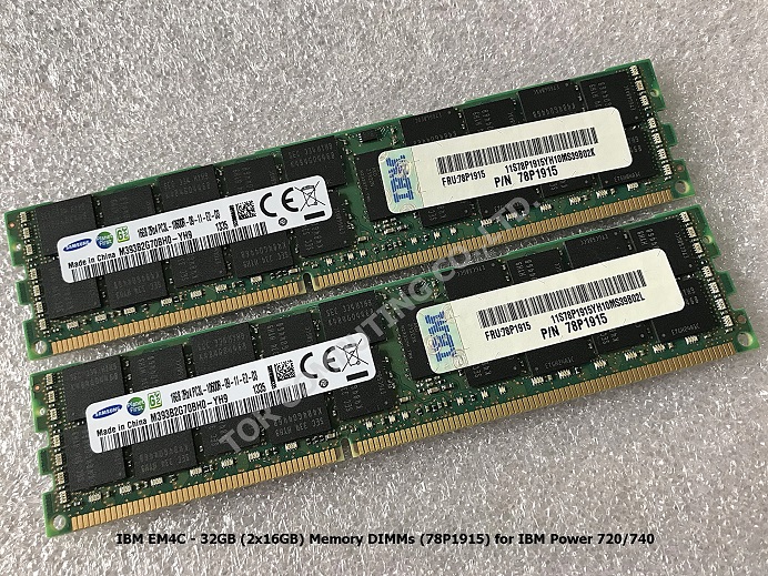 IBM EM4C [TorCompTH Thailand - ขาย จำหน่าย ราคา] IBM 32GB (2x 16GB) PC3-10600 1333MHz (78P1915)