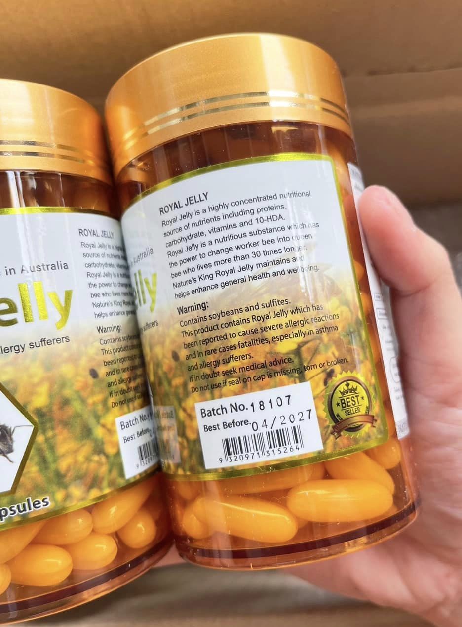 Nature's King Super Royal Jelly 1000mg. (120Softgels) เนเจอร์ คิง รอยัล เจลลี่ นมผึ้ง 120 เม็ด