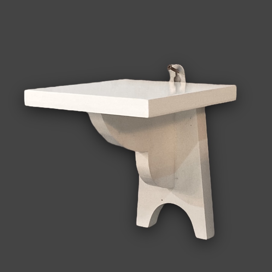 หิ้งเรียบโมเดิร์น สีขาว