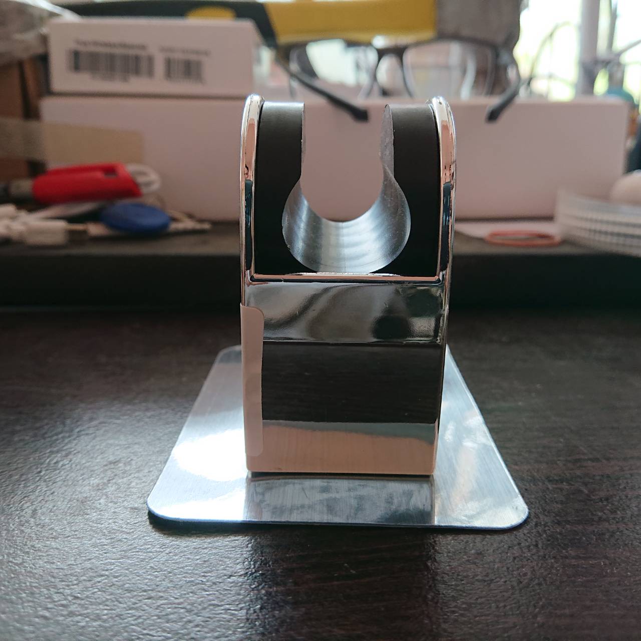 ที่ยึดหัวฝักบัว ห้องอาบน้ำ ตัวยึดติดผนัง แท่นยึดฝักบัว ฝักชำระABS ไม่ต้องเจาะ#83000