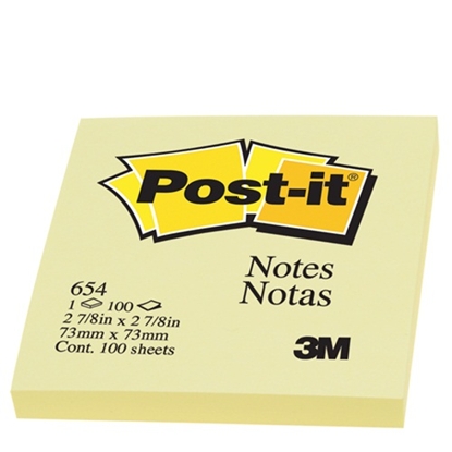 Post-it โน๊ต 3M 654 3x3" เหลือง