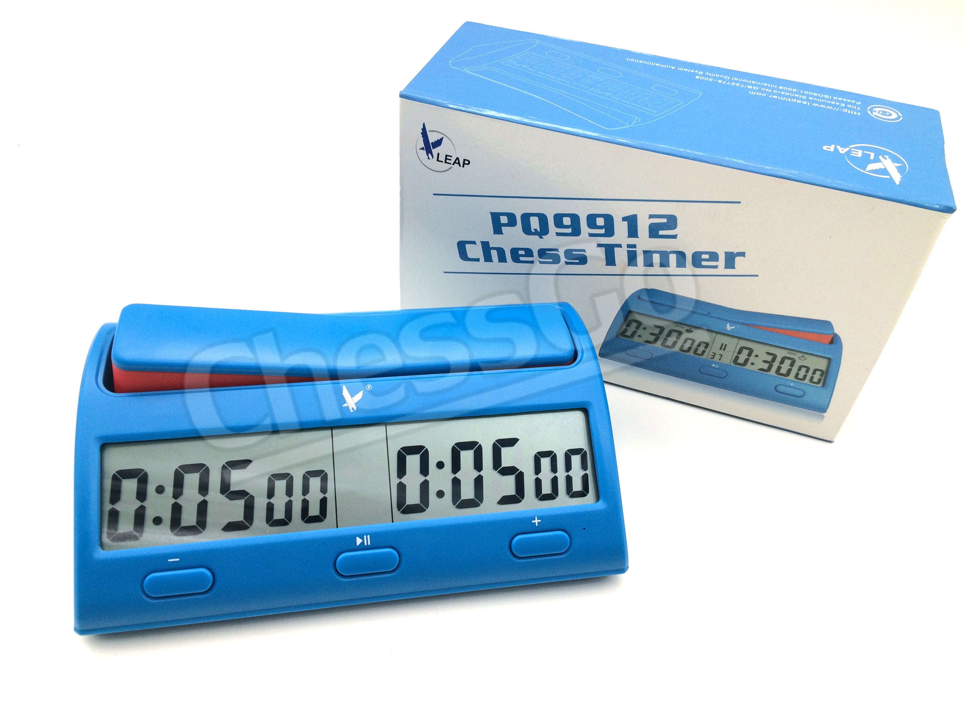 นาฬิกาจับเวลาหมากรุก หมากล้อมแบบดิจิตอล PQ9912 (ฟ้า)