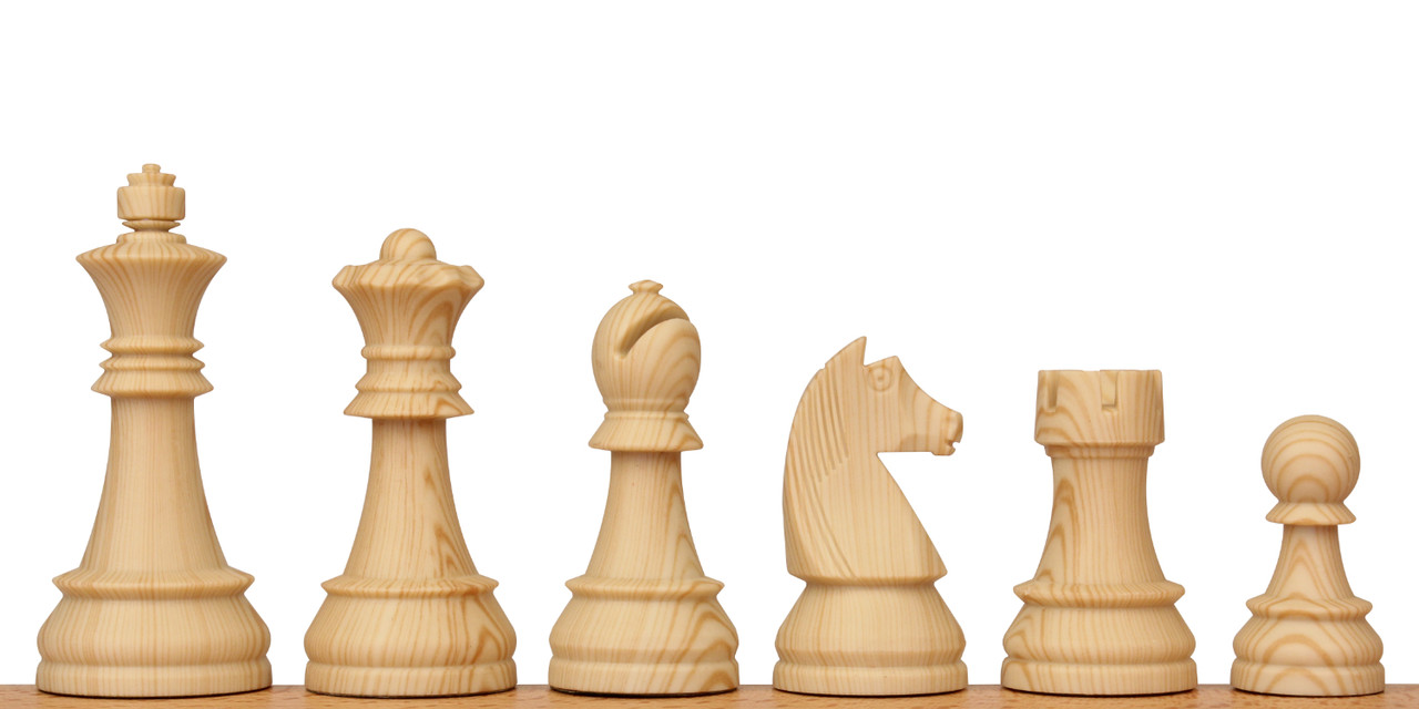 ชุดหมากรุกสากล German Knight Series Chess Set - Euro Wood Grain