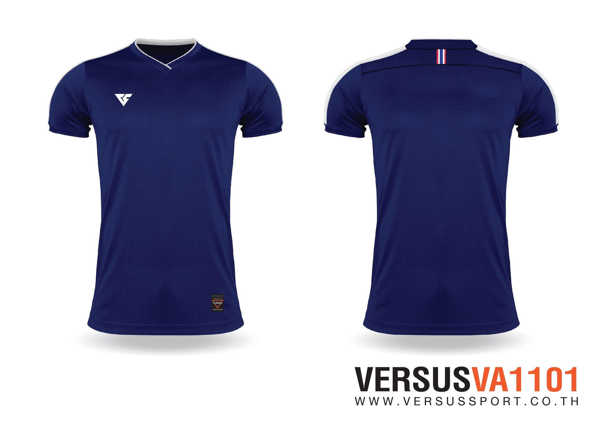 VERSUS VA1101 เสื้อกีฬาคอวี รุ่น VPRO2 สีกรมท่า