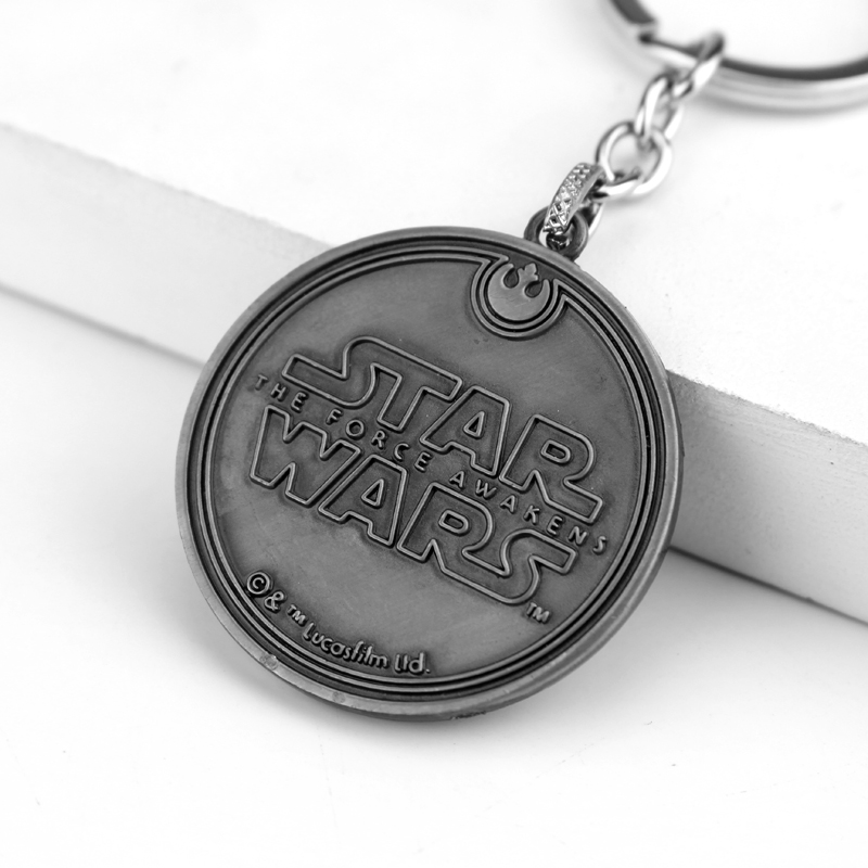 พวงกุญแจ โลหะ Millennium Falcon สีเทา - Star Wars Keychain