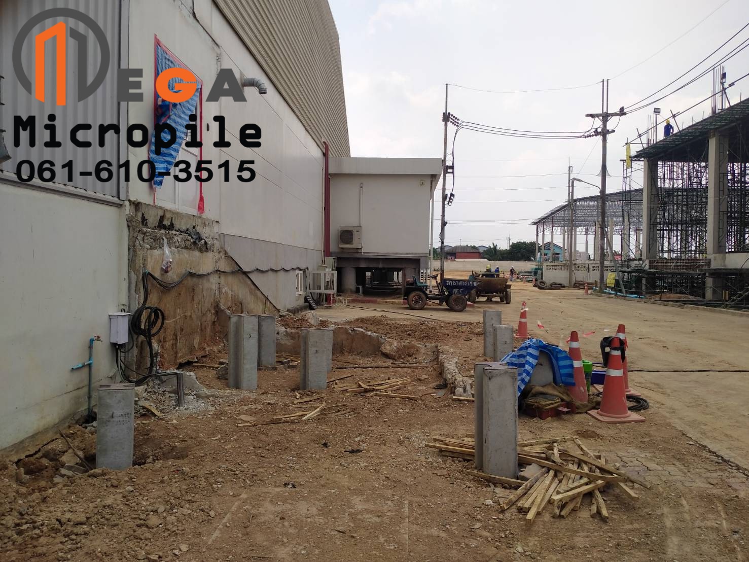 ตอก เสาเข็มไมโครไพล์ I26