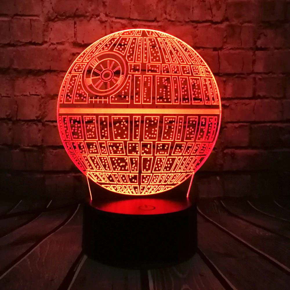 โคมไฟ 3D LED 7 Color (รุ่นรีโมท) Death Star I - Star Wars Lamp