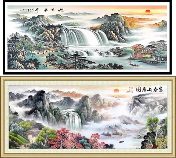 ภาพน้ำตก ความมั่งคั่่ง (พิมพ์ลาย)